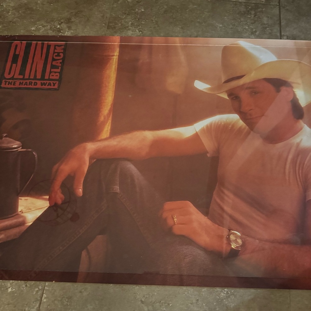 Clint Black The Hard Way 1992 BMG‎ RCA Promo Poster 26x40 Country